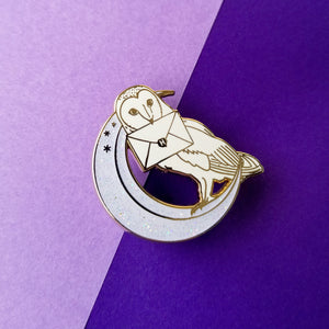 Owl Moon Enamel Pin
