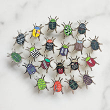 Load image into Gallery viewer, Mini Beetle Enamel Pins