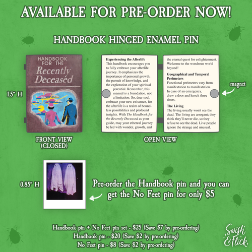 *PRE-ORDER* The Handbook and/or No Feet Photo Enamel Pin