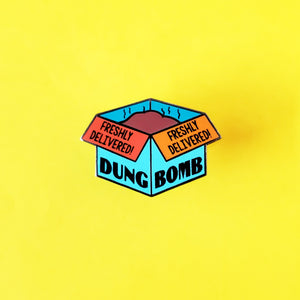Dung Bomb Enamel Pin
