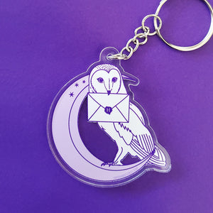 Owl Moon Acrylic Keychain
