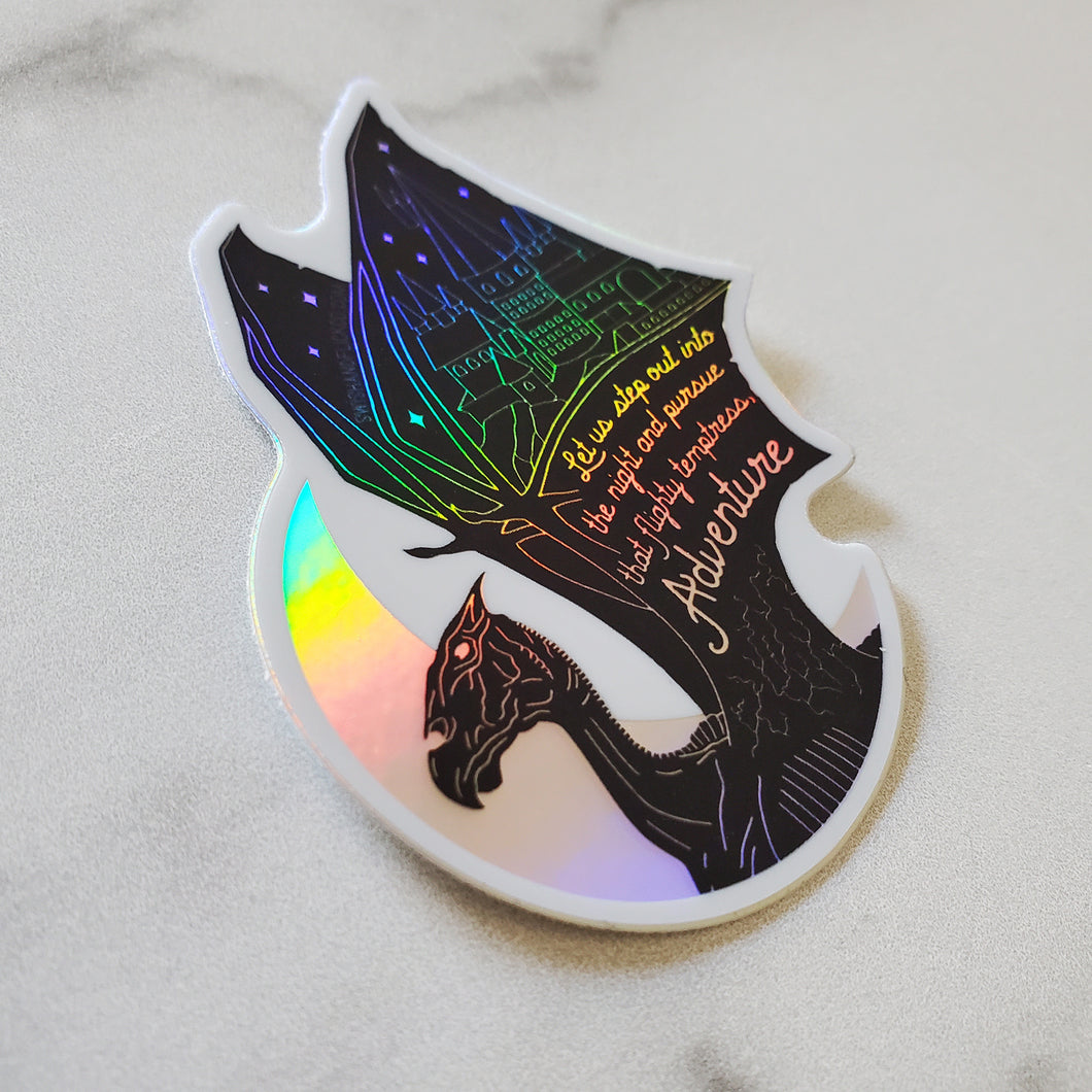 Flighty Temptress Holographic Vinyl Sticker