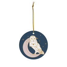 Load image into Gallery viewer, Owl Moon Ornament