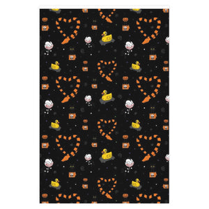 Haunted Toys Black Wrapping Paper