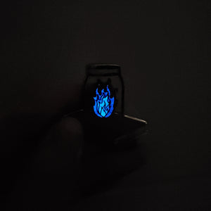 Blue Fire Enamel Pin