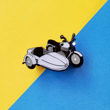 Load image into Gallery viewer, Flying Motorbike Light Up Enamel Pin