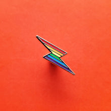 Load image into Gallery viewer, Pride/Trans Bolt Enamel Pins