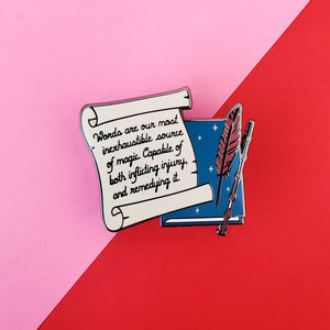 Words Are Enamel Pin