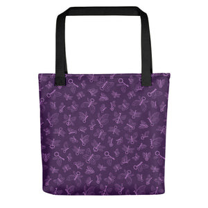 Flying Keys Purple Tote Bag