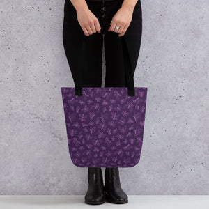 Flying Keys Purple Tote Bag
