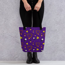 Load image into Gallery viewer, Haunted Toys Print Purple Tote Bag