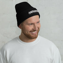 Load image into Gallery viewer, Anxious Horror White Snug Fit Cuffed Beanie