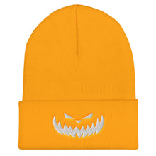 Load image into Gallery viewer, Pumpkin King White Snug Fit Cuffed Beanie