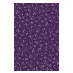 Flying Keys Purple Wrapping Paper